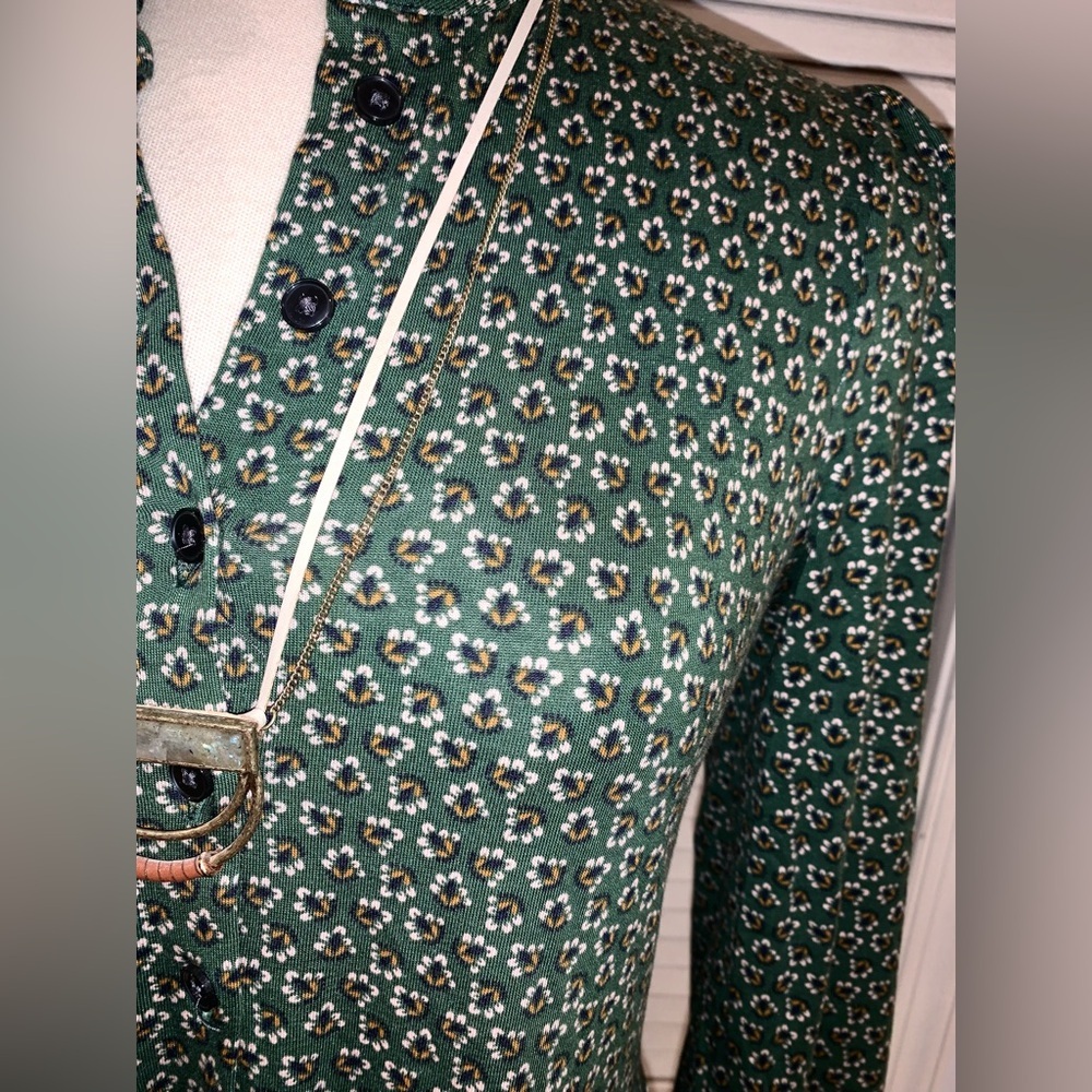 Boden Buttoned Jersey Midi Long Sleeve Dress with pockets green Women’s size 8 - Picture 11 of 11